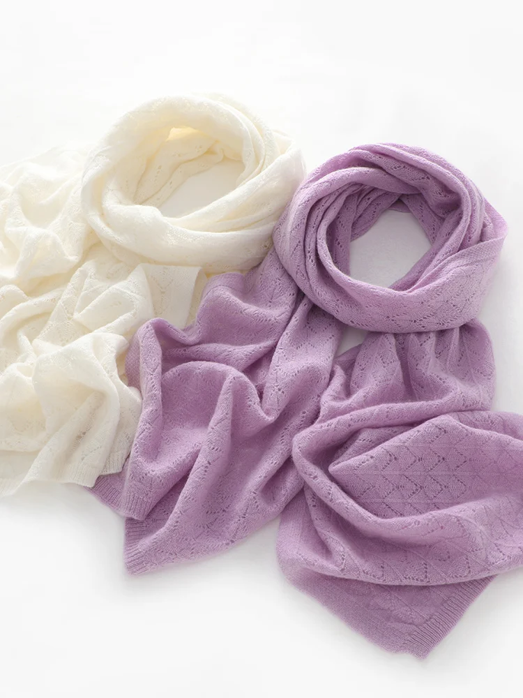 New Women 100% Cashmere Scarf High-quality Simple Style Hollow Scarf Autumn Winter Soft Warm Goat Cashmere Knitting Scarf Top
New Women 100% Cashmere Scarf High-quality Simple Style Hollow Scarf Autumn Winter Soft Warm Goat Cashmere Knitting Scarf Top