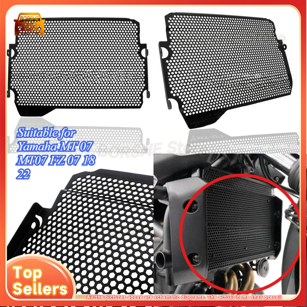 Suitable for Yamaha MT 07 MT07 FZ 07 18 22 Radiator Guard Coolant Tank Mesh Cover Modification 
Suitable for Yamaha MT 07 MT07 FZ 07 18 22 Radiator Guard Coolant Tank Mesh Cover Modification