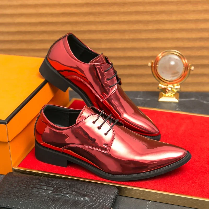 Fashion Derby Shoes Men Shoes PU Low Heel Pointed Banquet Hairstylist Casual Men Shoes Large 38-46
Fashion Derby Shoes Men Shoes PU Low Heel Pointed Banquet Hairstylist Casual Men Shoes Large 38-46