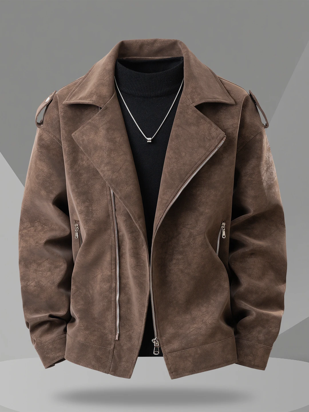 Casual Sle Men's Leather Jaet Autumn Winter Cheered Motorcycle Coat Luxury High-End Dyeing Zipper Loose Fit Long Sve
Casual Sle Men's Leather Jaet Autumn Winter Cheered Motorcycle Coat Luxury High-End Dyeing Zipper Loose Fit Long Sve