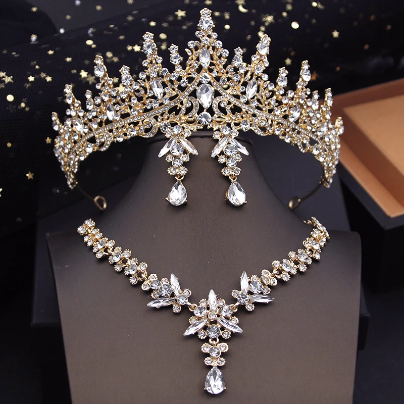 Luxury Crown Bridal Jewelry Sets for Women Tiaras Necklace Earrings Set for Wedding Dress Bride Costume Accessory
Luxury Crown Bridal Jewelry Sets for Women Tiaras Necklace Earrings Set for Wedding Dress Bride Costume Accessory