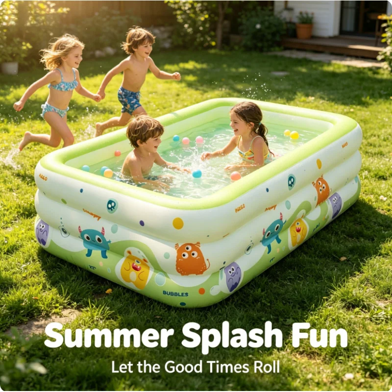 Kids Baby Inflatable Swimming Pool, 3 Layers Thickened 1.5m Large Pool for Indoor Outdoor Household Play
Kids Baby Inflatable Swimming Pool, 3 Layers Thickened 1.5m Large Pool for Indoor Outdoor Household Play