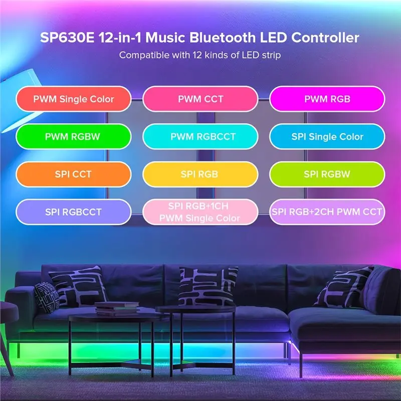 AB42-Multi-Function RGB Controller SP630E Bluetooth 5-In-1 PWM+ SPI And Music Support(5-24V)
AB42-Multi-Function RGB Controller SP630E Bluetooth 5-In-1 PWM+ SPI And Music Support(5-24V)