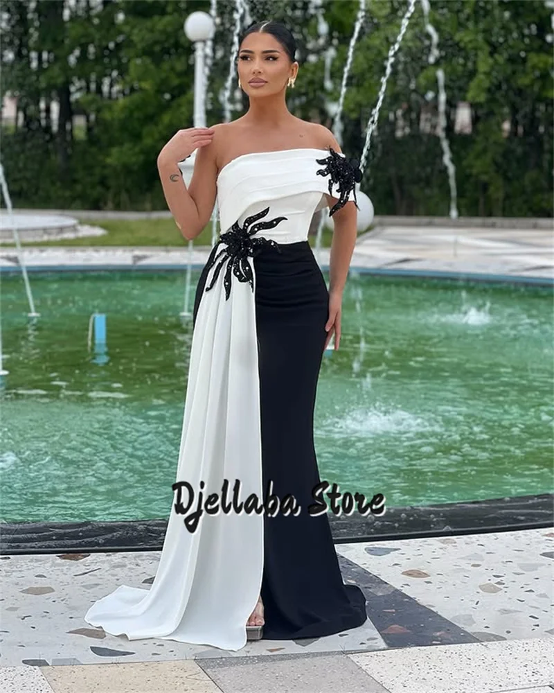 Eightale Black And White Appliques Evening Dresses 2025 Wedding Party Dress Arabian Prom Gown Saudi Arabic Party Gown Customized
Eightale Black And White Appliques Evening Dresses 2025 Wedding Party Dress Arabian Prom Gown Saudi Arabic Party Gown Customized