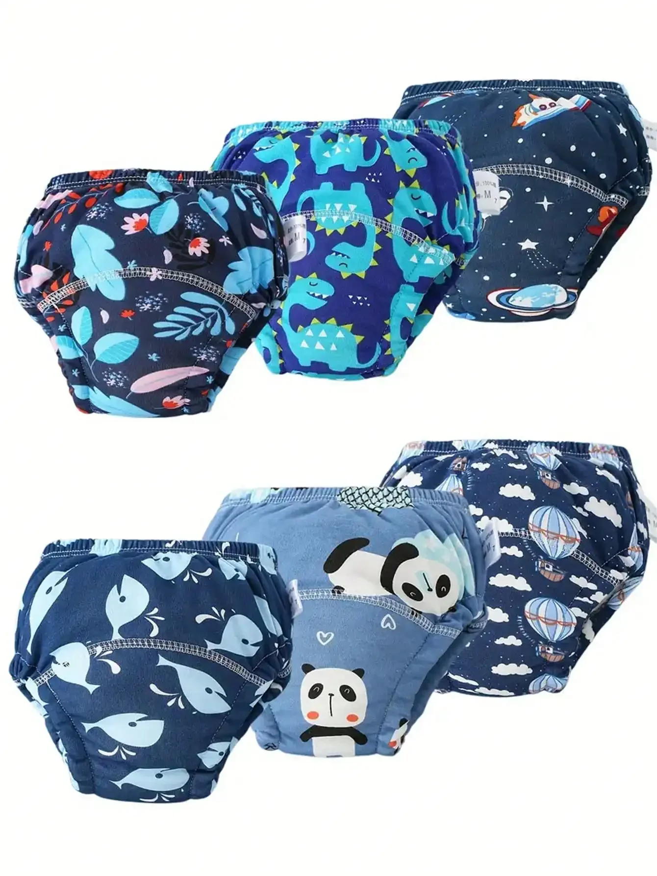 6pcs Baby Training Pants, Reusable Washable Cloth Diapers, Breathable Diaper Covers For Potty Training
6pcs Baby Training Pants, Reusable Washable Cloth Diapers, Breathable Diaper Covers For Potty Training