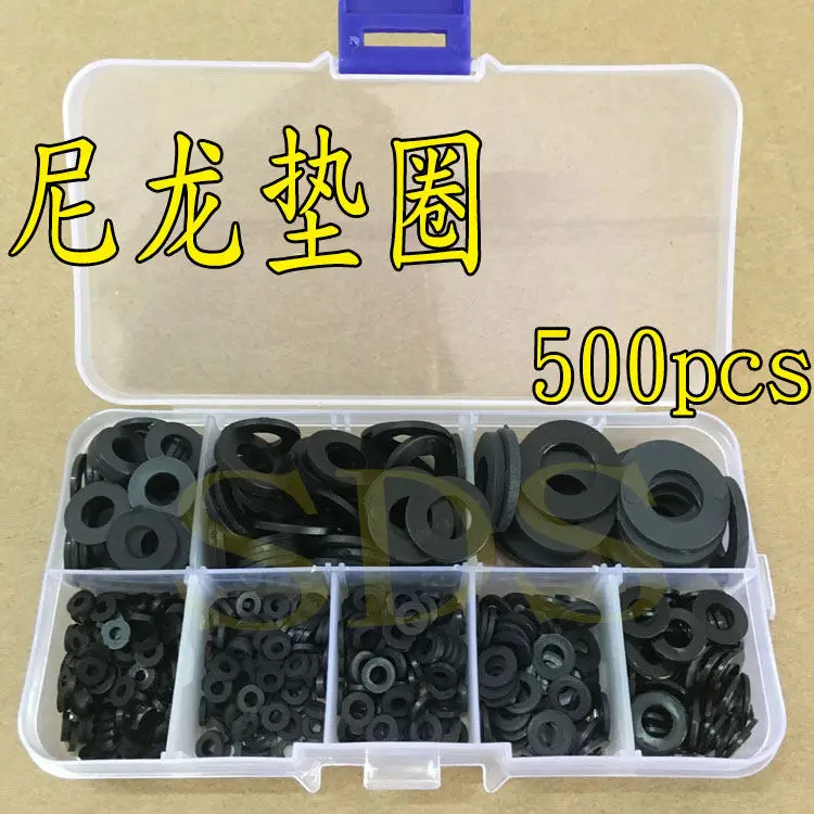 500pcs boxed black white plastic nylon flat washers m2/m2.5/m3/m4/m5/m6/m8M10
500pcs boxed black white plastic nylon flat washers m2/m2.5/m3/m4/m5/m6/m8M10