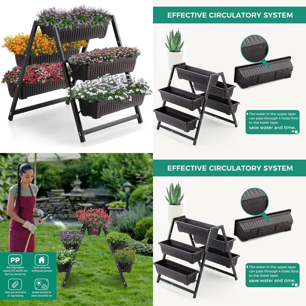 5-уровневая приподнятая садовая кашпо, 25x30x31, вертикальная садовая кровать для трав, цветов и овощей, подходит для патио, балкона, инд.
5-уровневая приподнятая садовая кашпо, 25x30x31, вертикальная садовая кровать для трав, цветов и овощей, подходит для патио, балкона, инд.