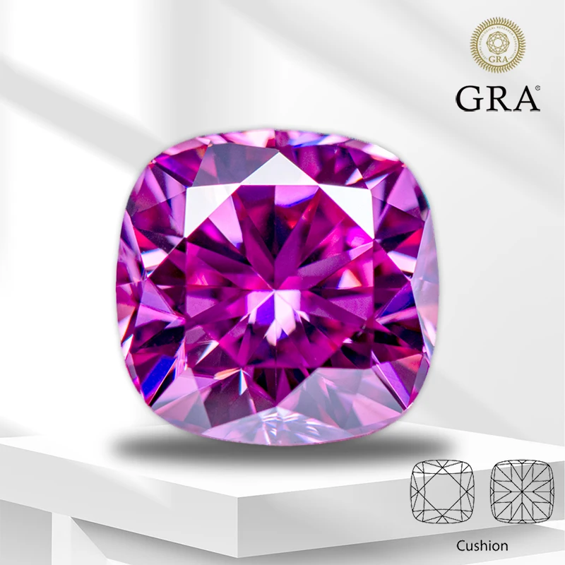 Moissanite Lab Grow Diamond Pink Color Cushion Cut Gemstone for Charms Advanced Jewelry Making Materials with GRA Certificate
Moissanite Lab Grow Diamond Pink Color Cushion Cut Gemstone for Charms Advanced Jewelry Making Materials with GRA Certificate
