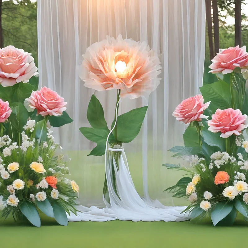 Лидер продаж, украшение для вечеринки с цветами ручной работы и подсветкой, атмосферное марлевое цветочное украшение для сцены, свадебное украшение
Лидер продаж, украшение для вечеринки с цветами ручной работы и подсветкой, атмосферное марлевое цветочное украшение для сцены, свадебное украшение