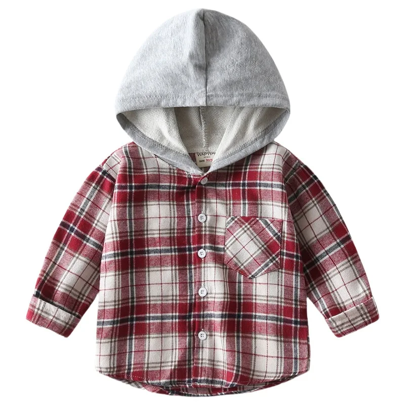 Новинка осени 202, рубашка с длинными рукавами для мальчиков, детская рубашка в клетку с капюшоном, новый стиль детской моды
Новинка осени 202, рубашка с длинными рукавами для мальчиков, детская рубашка в клетку с капюшоном, новый стиль детской моды