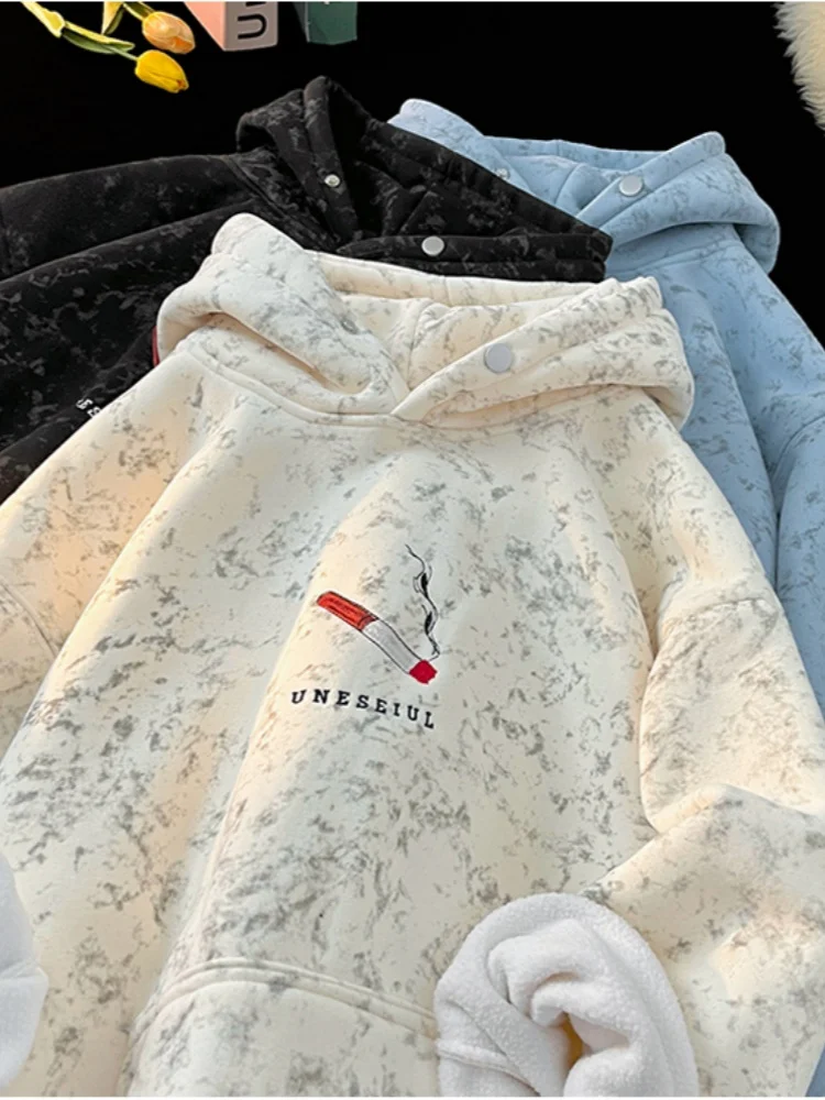 Мужская толстовка оверсайз с эффектом тай-дай, новинка 2024 года, осень-зима, на флисовой подкладке, теплая, в американском стиле, с принтом, из хлопка
Мужская толстовка оверсайз с эффектом тай-дай, новинка 2024 года, осень-зима, на флисовой подкладке, теплая, в американском стиле, с принтом, из хлопка