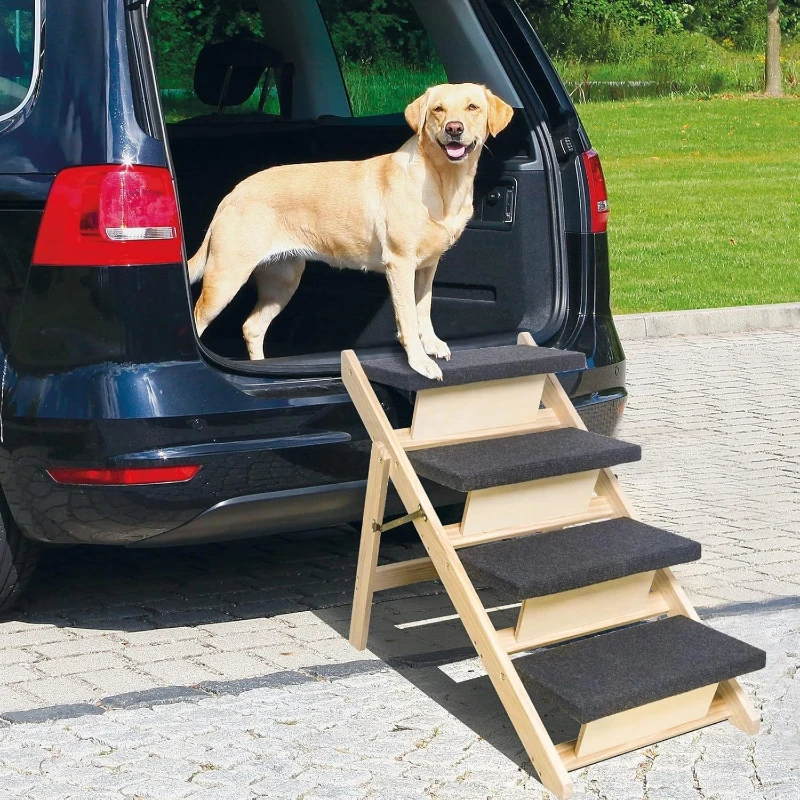Foldable dog stairs, durable wooden stairs, small, medium and large dog ladders
Foldable dog stairs, durable wooden stairs, small, medium and large dog ladders