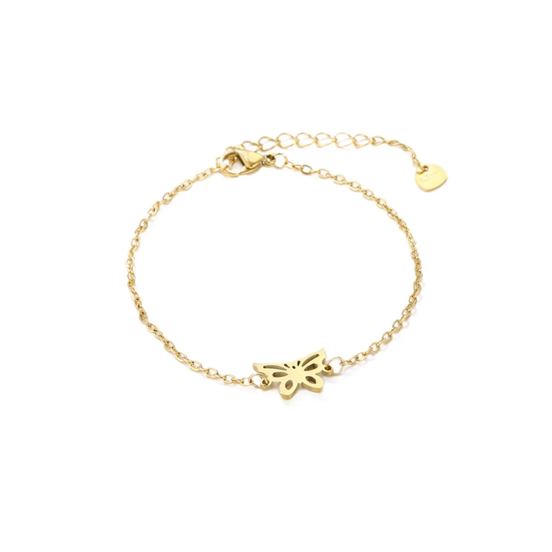 Cute Small Tiny Hollow Butterfly Charm Bracelet Female Gold Silver Color Stainless Steel Chain Link Bracelets for Women Jewelry
Cute Small Tiny Hollow Butterfly Charm Bracelet Female Gold Silver Color Stainless Steel Chain Link Bracelets for Women Jewelry
