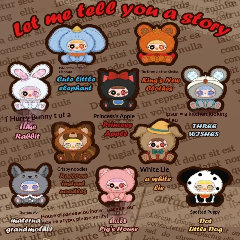Migo Plush Blind Box Fairy Tale Secret Series Cute Plush Doll Bag Pendant Desk Ornament Soft Toy Birthday Gift For Collectors
Migo Plush Blind Box Fairy Tale Secret Series Cute Plush Doll Bag Pendant Desk Ornament Soft Toy Birthday Gift For Collectors