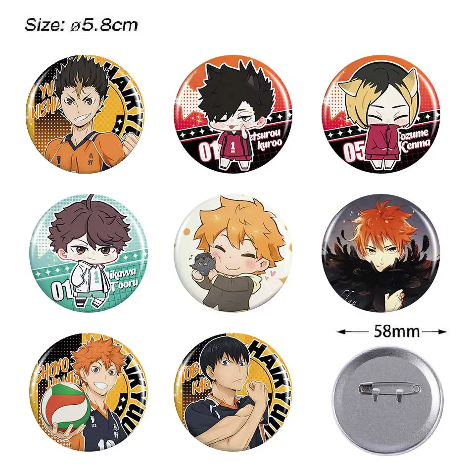 Haikyuu 58mm Metal Round Anime Badge Premium Printed Pin Reliable Structure For Daily Decoration Backpack Use Desktop Display
Haikyuu 58mm Metal Round Anime Badge Premium Printed Pin Reliable Structure For Daily Decoration Backpack Use Desktop Display