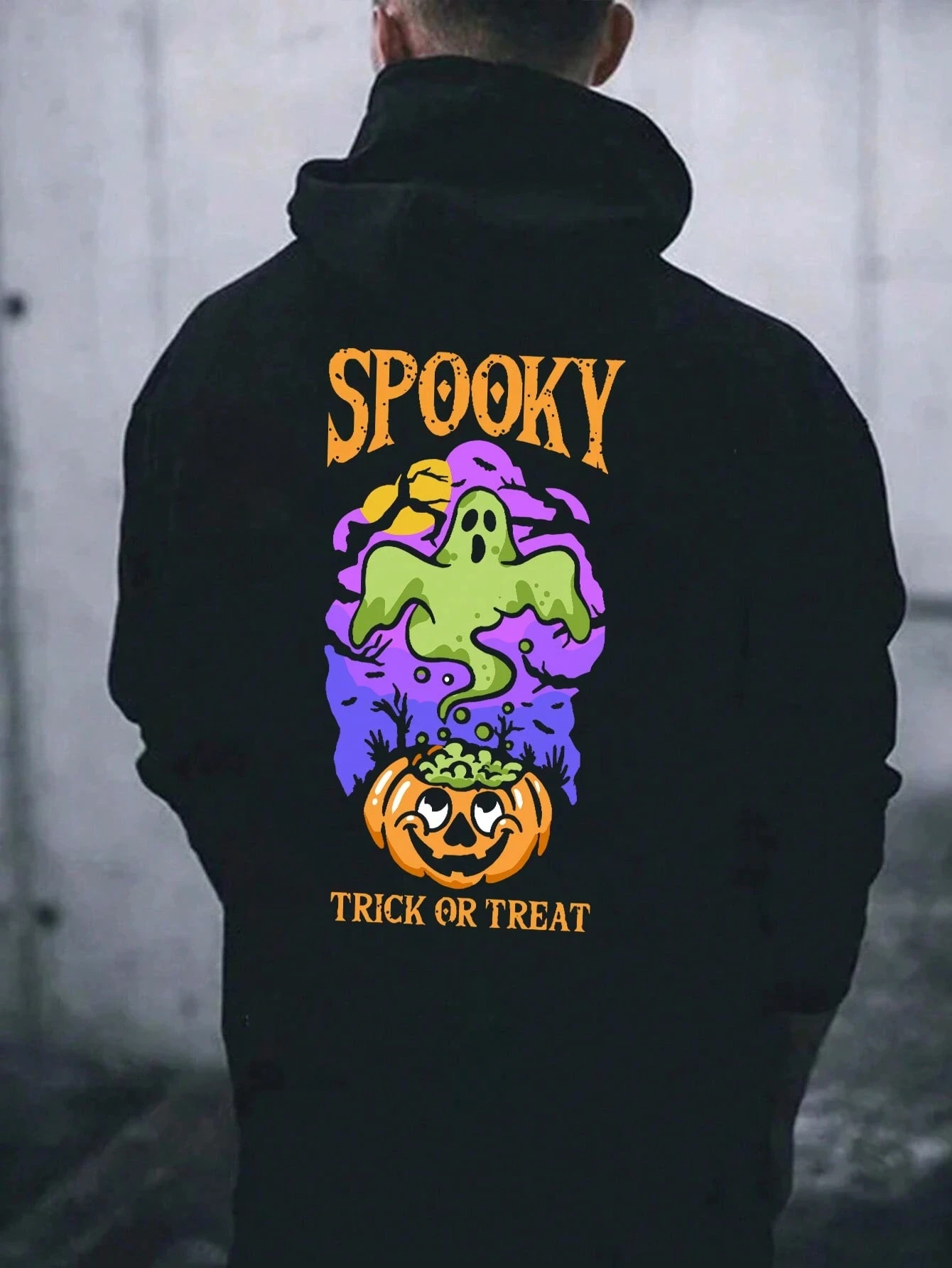 Clear Printed Hooded Sweatshirt Halloween Style, Comfortable, Warm, Loose, High Street
Clear Printed Hooded Sweatshirt Halloween Style, Comfortable, Warm, Loose, High Street