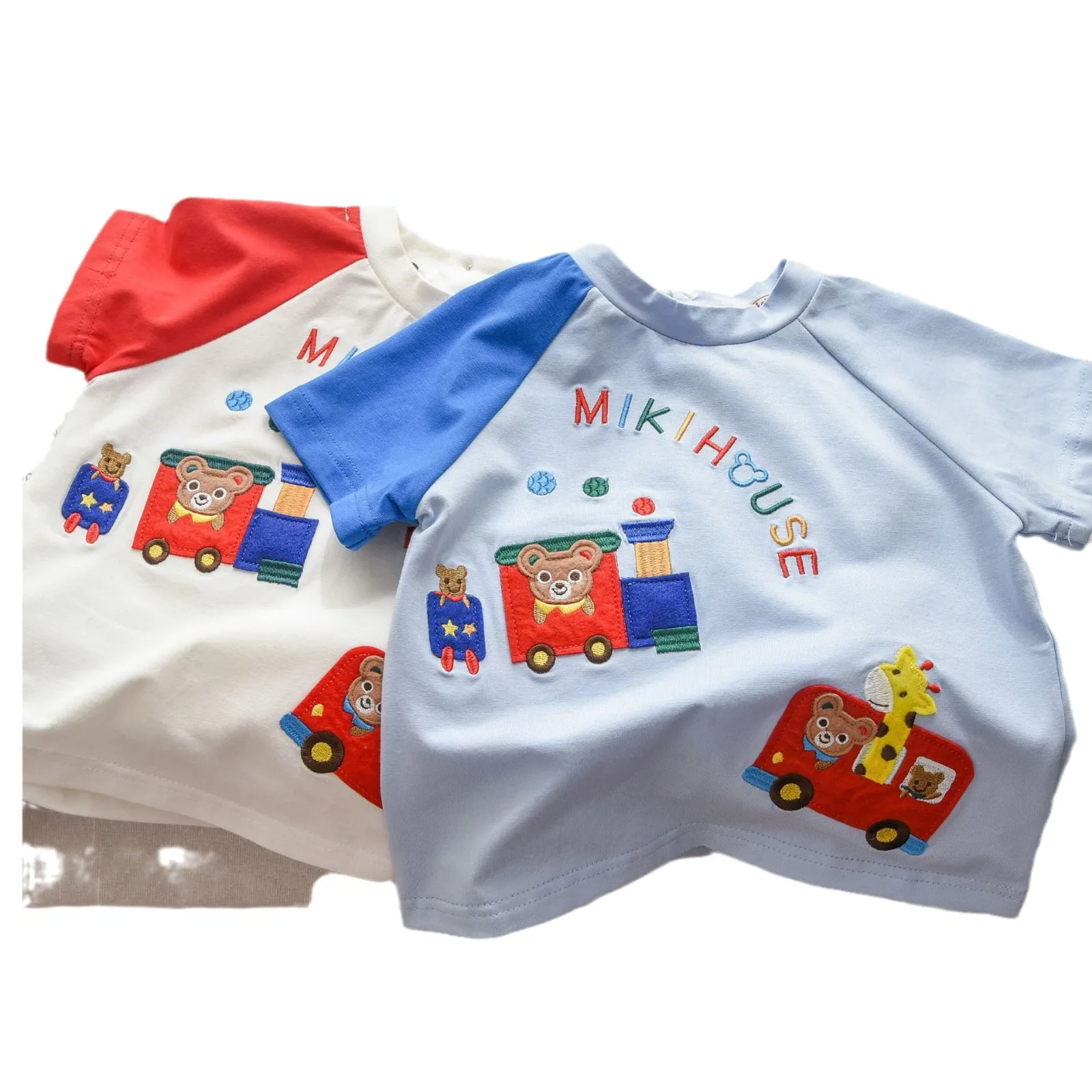 Japanese Children's Clothing Short Sleeved Promotion 2025 Summer Boys And Girls Bear Car Raglan Sleeve Casual T-shirt
Japanese Children's Clothing Short Sleeved Promotion 2025 Summer Boys And Girls Bear Car Raglan Sleeve Casual T-shirt