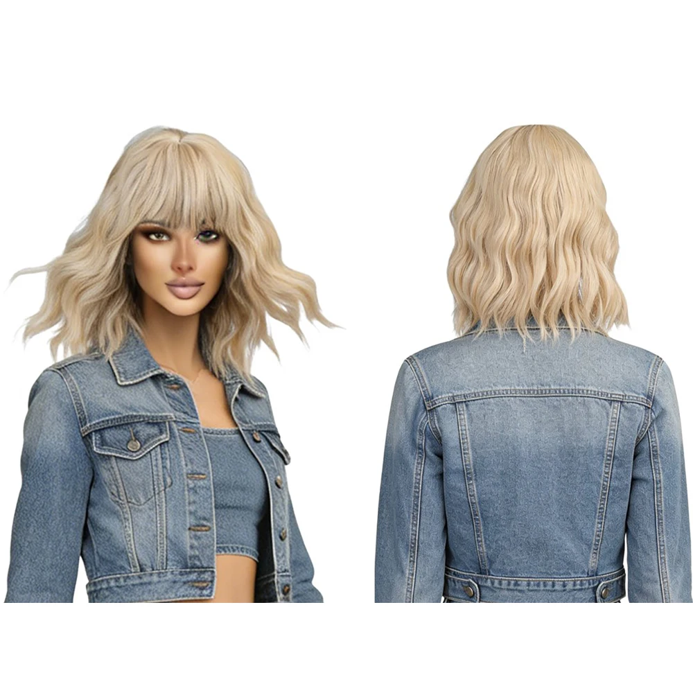 Shoulder Length Wavy Bob Wig Light Blonde With Bangs Heat Resistant Synthetic Wigs For Women Natural Looking Daily Party Cosplay
Shoulder Length Wavy Bob Wig Light Blonde With Bangs Heat Resistant Synthetic Wigs For Women Natural Looking Daily Party Cosplay