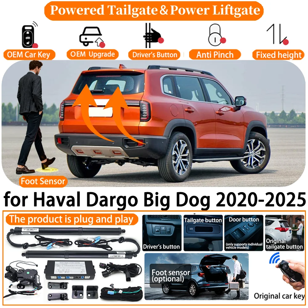 Car OEM Smart Powered Tailgate system for Haval Dargo Big Dog 2020-2025 Auto Electric Power Tailgate Tail Gate Lift kit
Car OEM Smart Powered Tailgate system for Haval Dargo Big Dog 2020-2025 Auto Electric Power Tailgate Tail Gate Lift kit