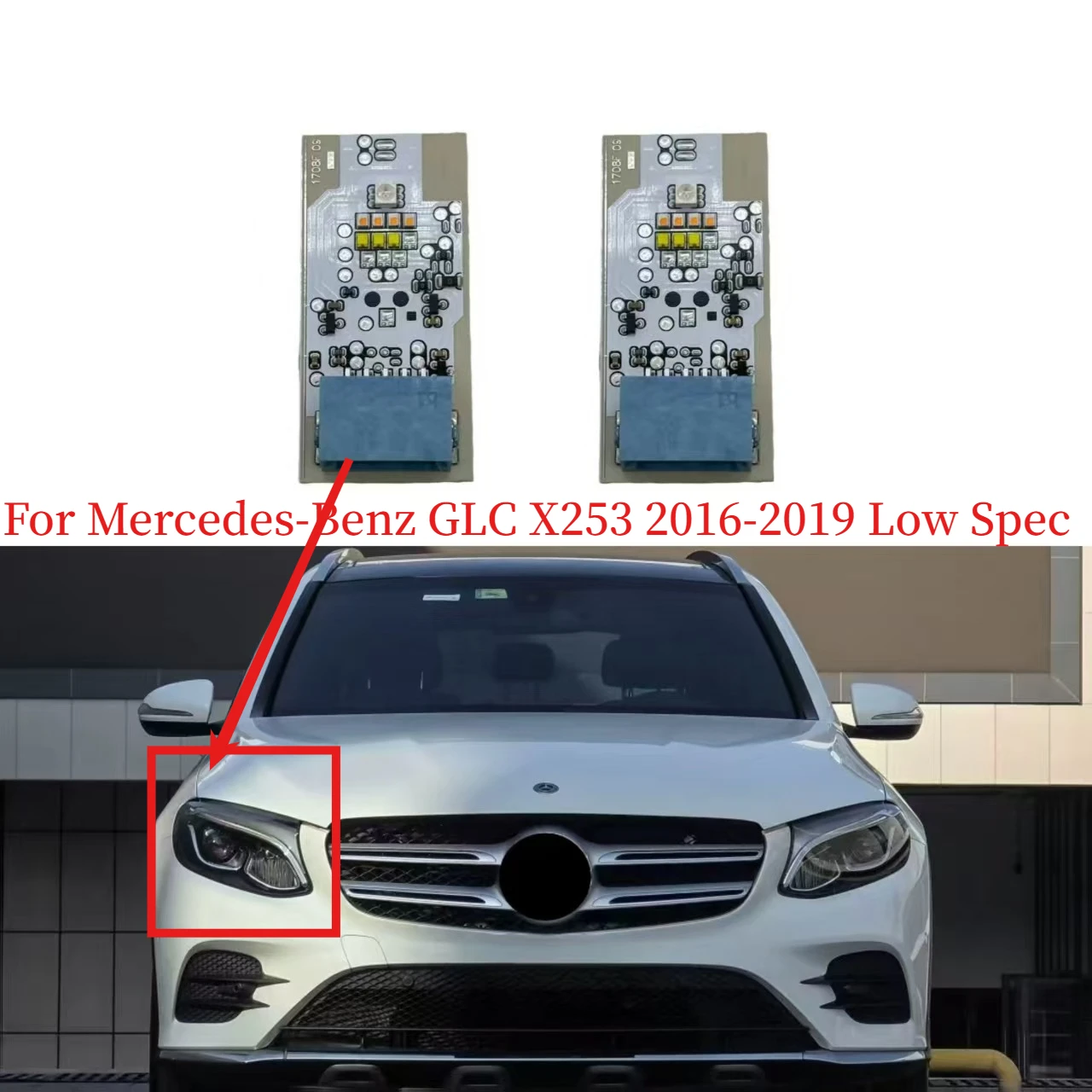 White LED DRL Chip Circuit Board Daytime Running Light For Mercedes-Benz GLC X253 2016-2019 Low Spec A2539068200 A2539068201
White LED DRL Chip Circuit Board Daytime Running Light For Mercedes-Benz GLC X253 2016-2019 Low Spec A2539068200 A2539068201
