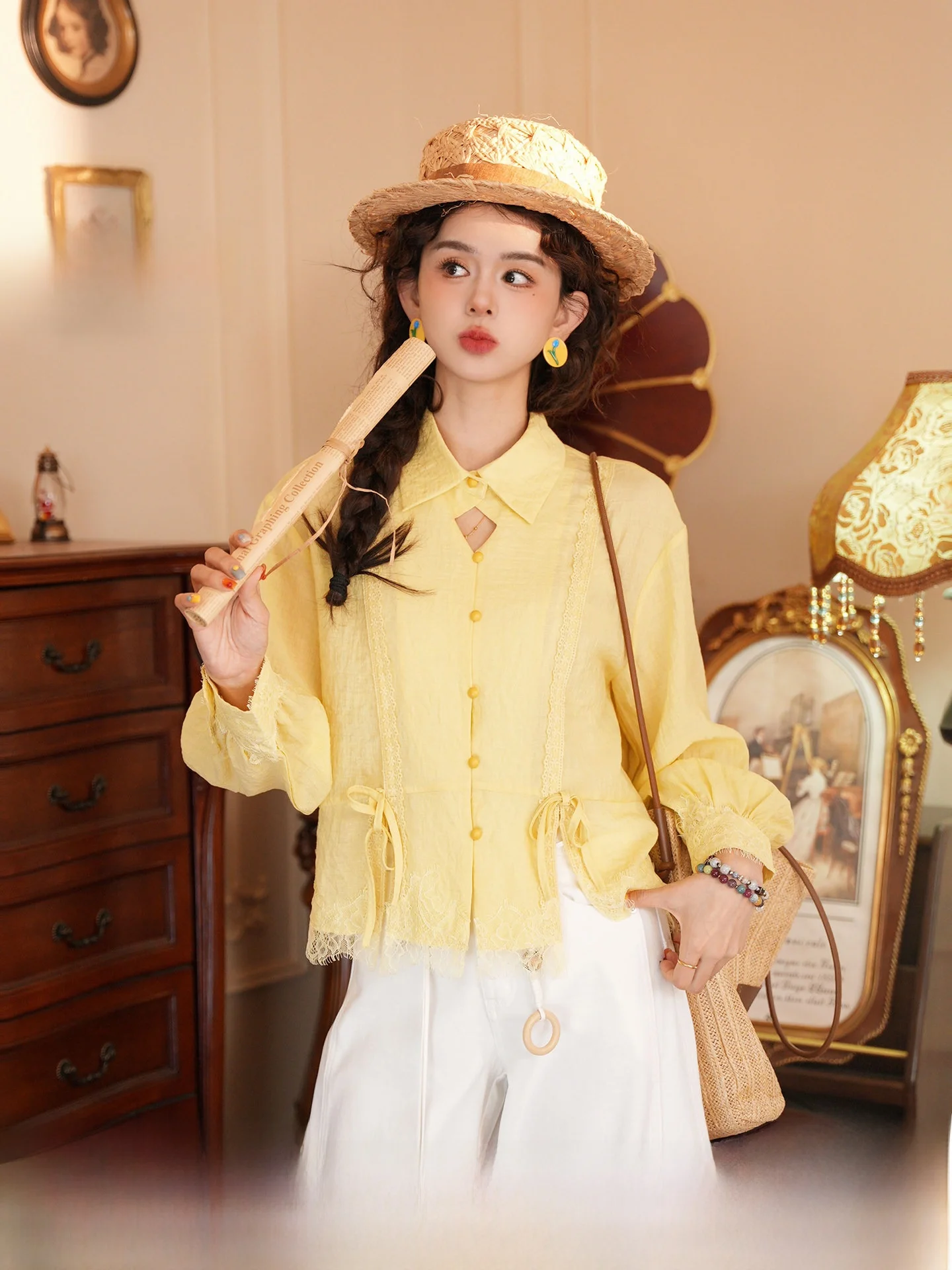 Женская шелковая рубашка с длинным рукавом Chen Jiajie, модель 2026 года, новая коллекция Весна-Лето, уникальный топ в винтажном стиле, свободный крой, хлопок/полиэстер
Женская шелковая рубашка с длинным рукавом Chen Jiajie, модель 2026 года, новая коллекция Весна-Лето, уникальный топ в винтажном стиле, свободный крой, хлопок/полиэстер