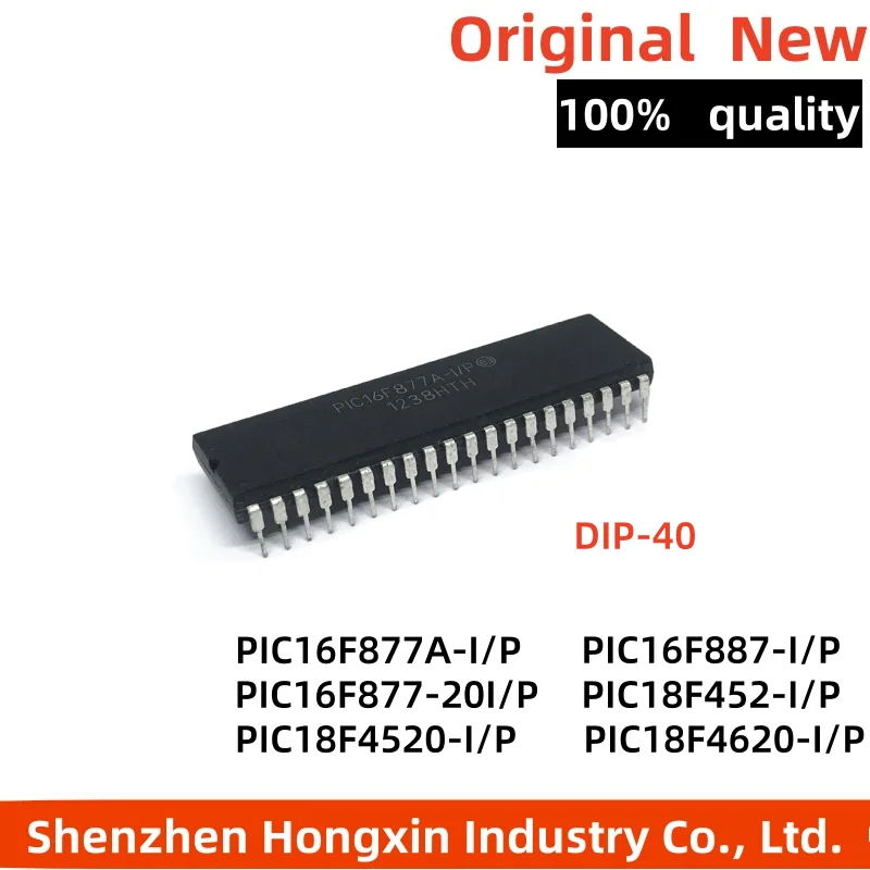 PIC18F452-I/P 18F4520-I/P 18F4620 16F877A 16F887 inline DIP-40 CMOS microcontroller
PIC18F452-I/P 18F4520-I/P 18F4620 16F877A 16F887 inline DIP-40 CMOS microcontroller