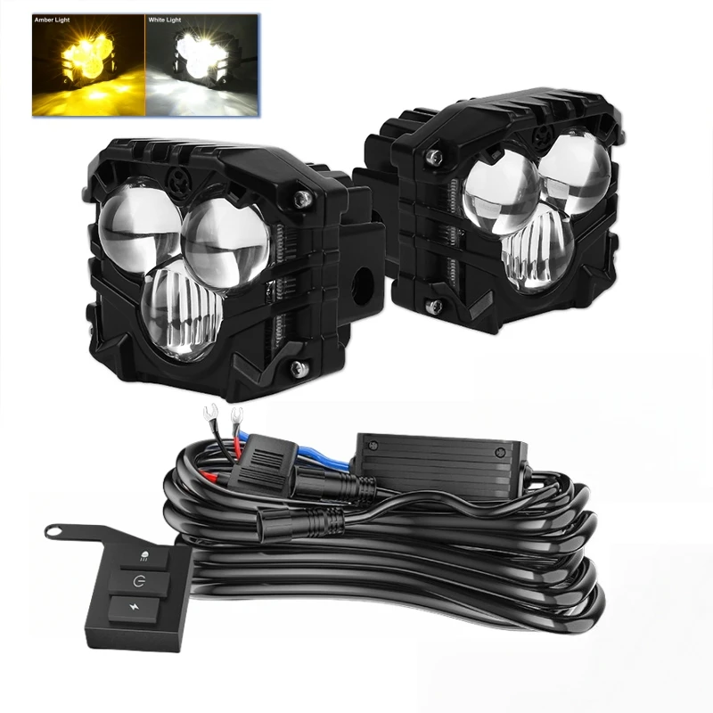MOVOTOR Amber White Off Road Work Light 18AWG LED Light Bar Wiring Harness Kit 2 Leads for 12V Vehicles for Truck SUV Off-Road
MOVOTOR Amber White Off Road Work Light 18AWG LED Light Bar Wiring Harness Kit 2 Leads for 12V Vehicles for Truck SUV Off-Road