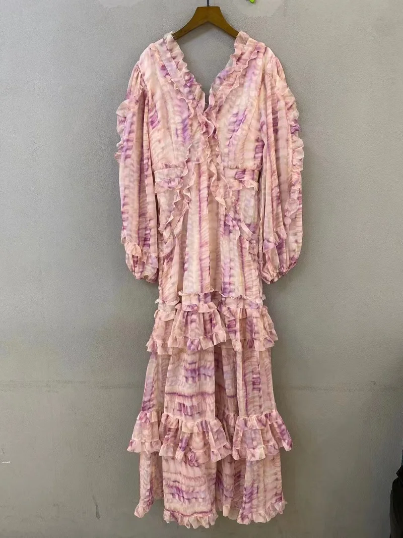 High Quality New 2022 Autumn Long Dress Women Sexy V-Neck Cascading Ruffle Floral Lantern Sleeve Party Yellow Pink Maxi Dress
High Quality New 2022 Autumn Long Dress Women Sexy V-Neck Cascading Ruffle Floral Lantern Sleeve Party Yellow Pink Maxi Dress
