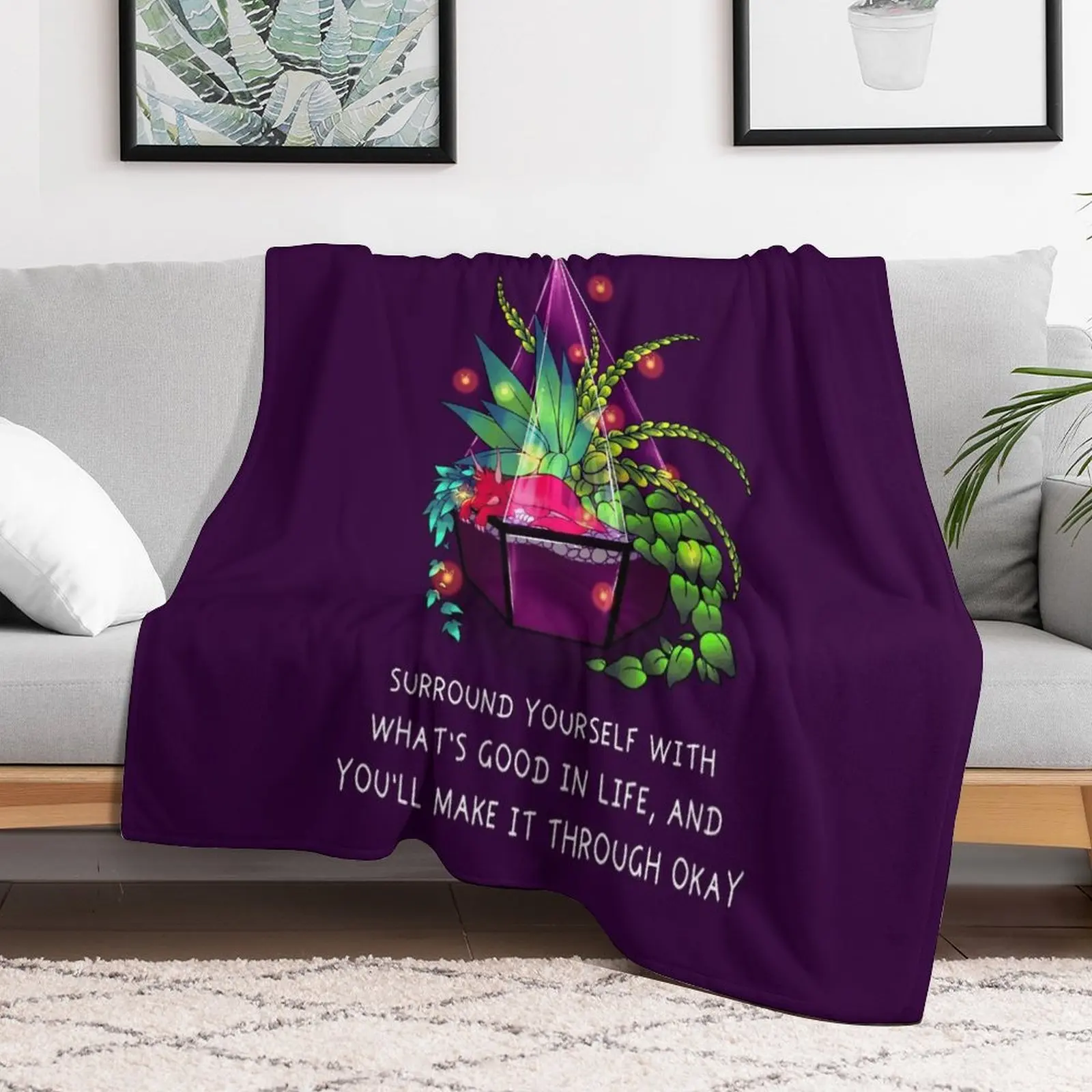 Surround Yourself With What's Good in Life Terrarium Dragon Throw Blanket Travel For Baby Blankets
Surround Yourself With What's Good in Life Terrarium Dragon Throw Blanket Travel For Baby Blankets