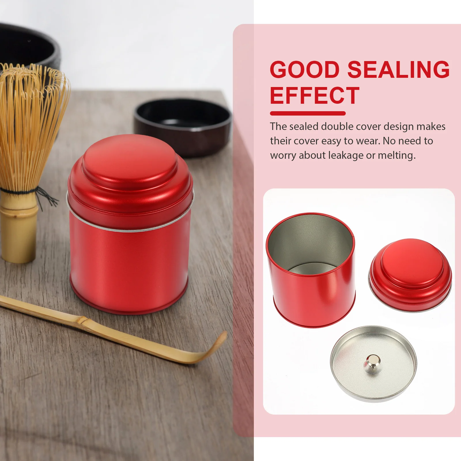 2pcs Storage Canisters Airtight Double Loose Tea Storage Containers Layer Lid Containers for Loose Leaf Tea Kitchen Red Color
2pcs Storage Canisters Airtight Double Loose Tea Storage Containers Layer Lid Containers for Loose Leaf Tea Kitchen Red Color