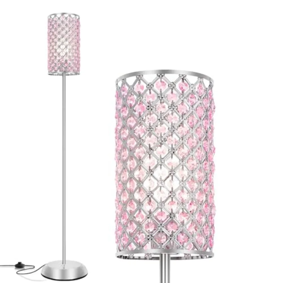 Crystal Floor Lamp for Bedroom, Living Room Floor Lamps Modern Tall Lamp with On/Off Feet Switch Glam Standing Light for Girls
Crystal Floor Lamp for Bedroom, Living Room Floor Lamps Modern Tall Lamp with On/Off Feet Switch Glam Standing Light for Girls