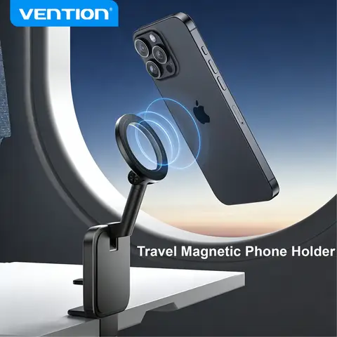 Vention Magnetic Phone Holder Desktop Hands-Free Detachable Airplane Car Travel Essentials Flexible Phone Mount For iPhone 17 16