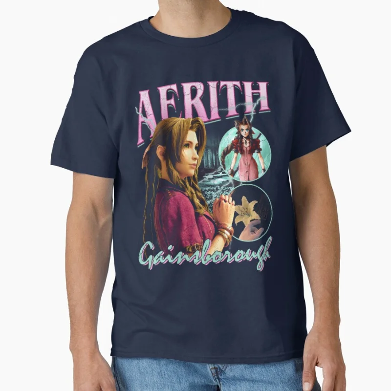 Aerith Gainsboro Vintage Final fantasy cloud strife jrpg video game T Shirt for men 100% cotton large size Adult tops S-6XL
Aerith Gainsboro Vintage Final fantasy cloud strife jrpg video game T Shirt for men 100% cotton large size Adult tops S-6XL