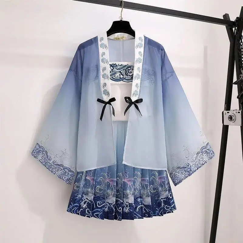 Song Dynasty Hanfu Dress Modified Version Super Immortal Chinese Style Han Element Small Summer Dress Paired with Short Skirt Se
Song Dynasty Hanfu Dress Modified Version Super Immortal Chinese Style Han Element Small Summer Dress Paired with Short Skirt Se