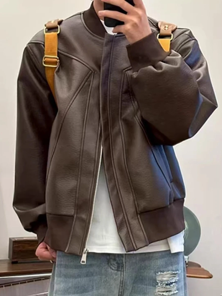 Bla American Deconstructed PU Leather Jaet Men's ort Cotton Inserted Motorcycle Jaet Spring Casual Faion Polyester ...
Bla American Deconstructed PU Leather Jaet Men's ort Cotton Inserted Motorcycle Jaet Spring Casual Faion Polyester ...