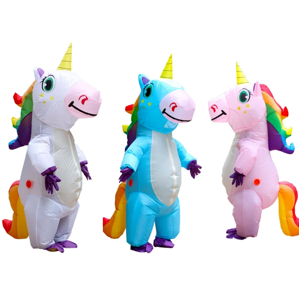 Adult standing unicorn inflatable suit, full body three-dimensional cosplay costume, holiday party costume
Adult standing unicorn inflatable suit, full body three-dimensional cosplay costume, holiday party costume