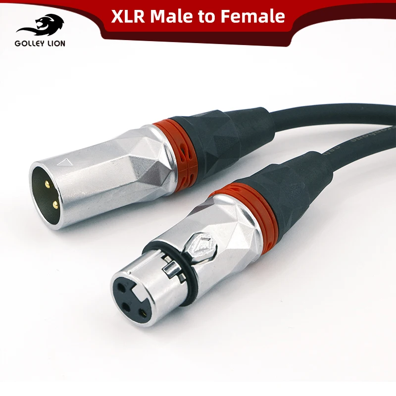 GOLLEY LION XLR Male to Female Microphone Cable | Balanced Audio Extention Cord for Mic, Mixer, Amplifier, Speaker, PA System
GOLLEY LION XLR Male to Female Microphone Cable | Balanced Audio Extention Cord for Mic, Mixer, Amplifier, Speaker, PA System