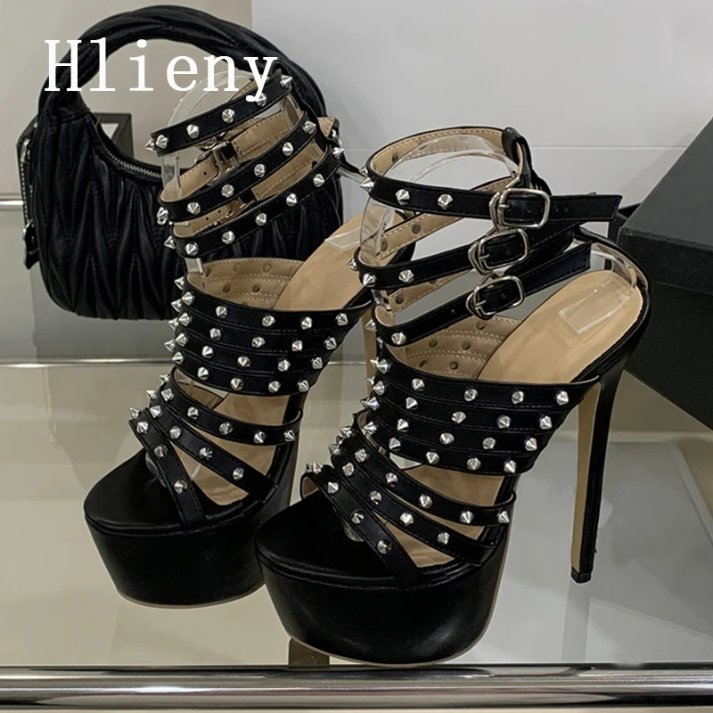 Hlieny Fashion Gladiator Rivet Peep Toe Platform Women Sandals Sexy Super Stiletto Thin Heels Stripper Nightclub Prom Pumps Shoe
Hlieny Fashion Gladiator Rivet Peep Toe Platform Women Sandals Sexy Super Stiletto Thin Heels Stripper Nightclub Prom Pumps Shoe