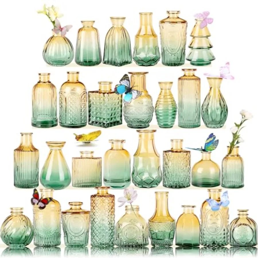 Glass Bud Vases in Bulk Set of, Small Glass Vases for Flowers as Wedding Centerpieces for Tables, Clear Flower Vases Suitble fo
Glass Bud Vases in Bulk Set of, Small Glass Vases for Flowers as Wedding Centerpieces for Tables, Clear Flower Vases Suitble fo