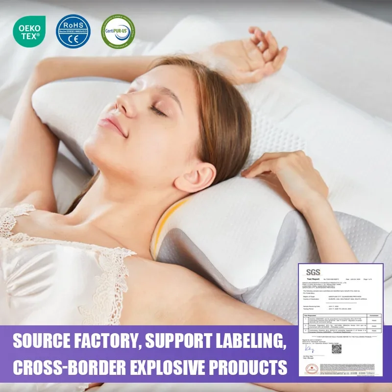 Shaped cow horn pillow Memory foam slow rebound neck pillow can sleep on the side 0 pressure support pillow
Shaped cow horn pillow Memory foam slow rebound neck pillow can sleep on the side 0 pressure support pillow