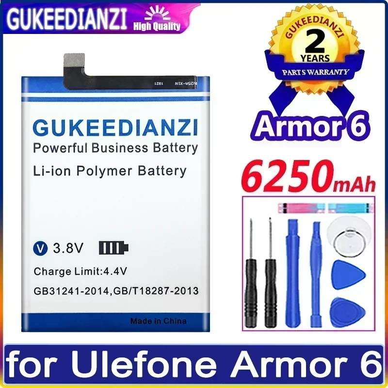 Armor 6 Replacement Mobile Phone Battery For Ulefone Armor6 Smartphone 6250mAh High Capacity
Armor 6 Replacement Mobile Phone Battery For Ulefone Armor6 Smartphone 6250mAh High Capacity
