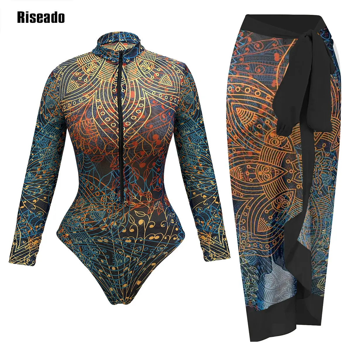 Long Sleeve Mesh Swimwear for Women with Swimdress Beach Outfit One Piece Bodysuit Full Coverage with Bath Dresses Large Size
Long Sleeve Mesh Swimwear for Women with Swimdress Beach Outfit One Piece Bodysuit Full Coverage with Bath Dresses Large Size
