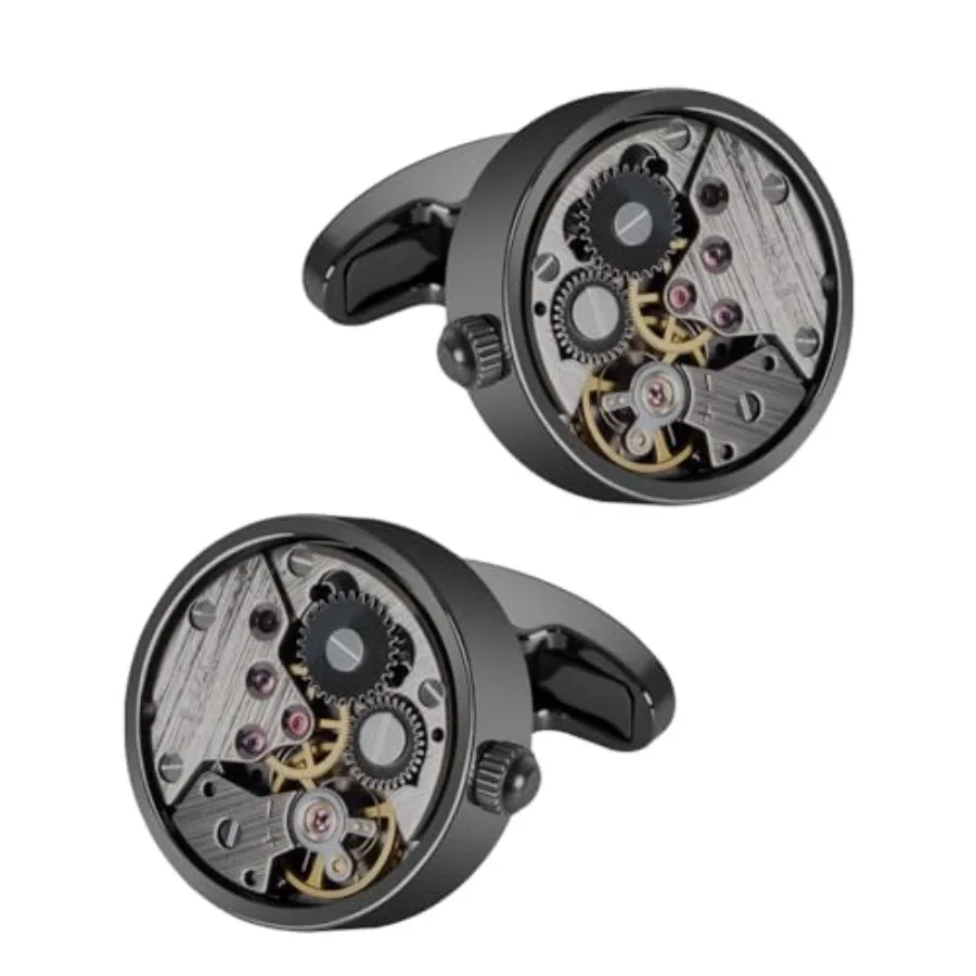 Mr.Van Men's Cufflinks - Watch Movement Design, Brass Cuff Links for Men Steampunk Gear Design - Gift Box Included
Mr.Van Men's Cufflinks - Watch Movement Design, Brass Cuff Links for Men Steampunk Gear Design - Gift Box Included