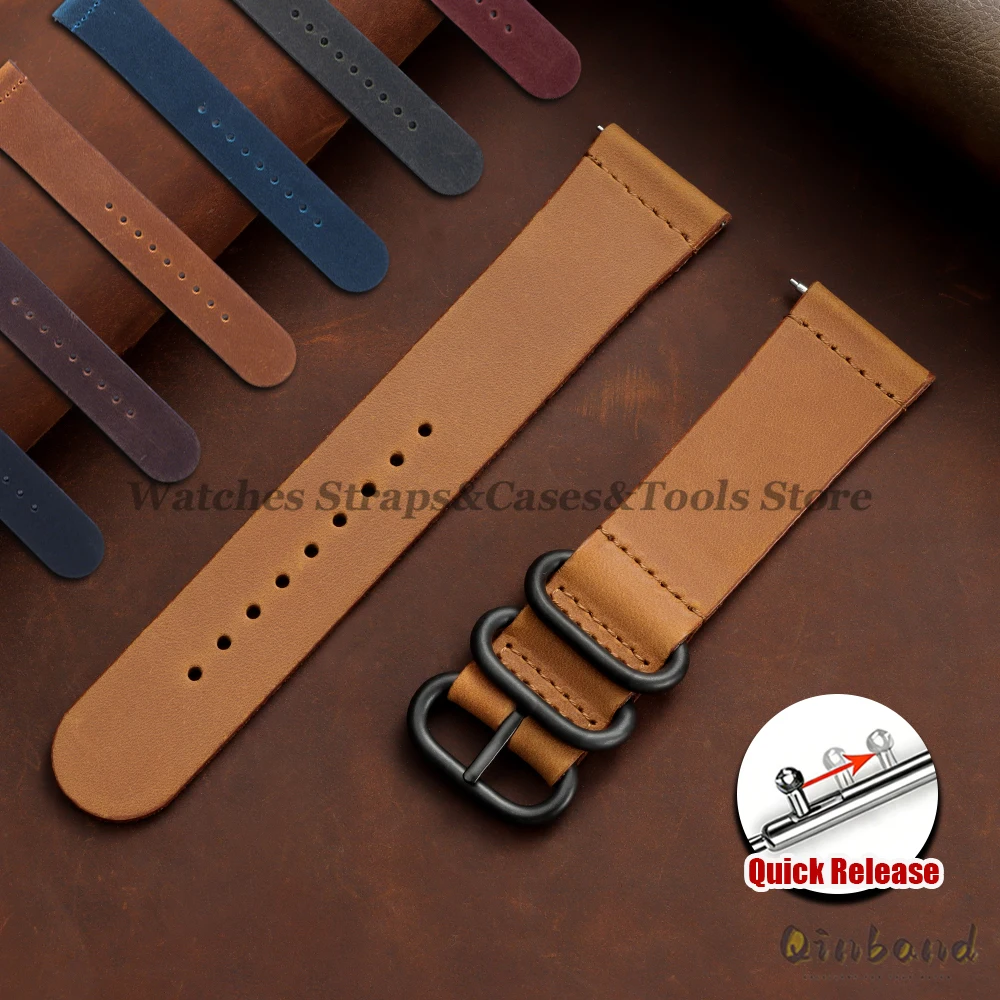 20mm 22mm Vintage Genuine Leather Band Strap for Seiko for Rolex Quick Release Silver Black Ring Buckle Men Women Brown Bracelet
20mm 22mm Vintage Genuine Leather Band Strap for Seiko for Rolex Quick Release Silver Black Ring Buckle Men Women Brown Bracelet