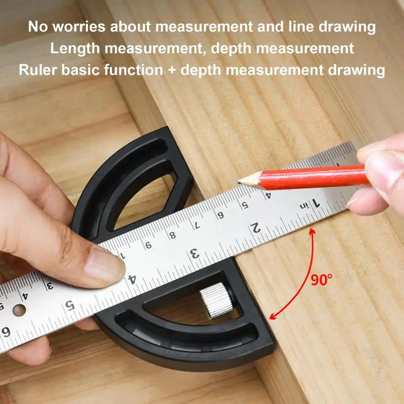 Angle Protractor Measuring Edge Ruler Gauge Multi-Function Construction Tools For Carpenter Enthusiast And Professionals
Angle Protractor Measuring Edge Ruler Gauge Multi-Function Construction Tools For Carpenter Enthusiast And Professionals