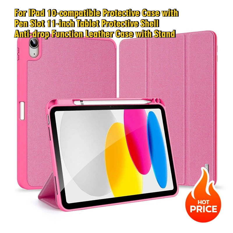 For IPad 10-compatible Protective Case with Pen Slot 11-inch Tablet Protective Shell Anti-drop Function Leather Case with Stand
For IPad 10-compatible Protective Case with Pen Slot 11-inch Tablet Protective Shell Anti-drop Function Leather Case with Stand