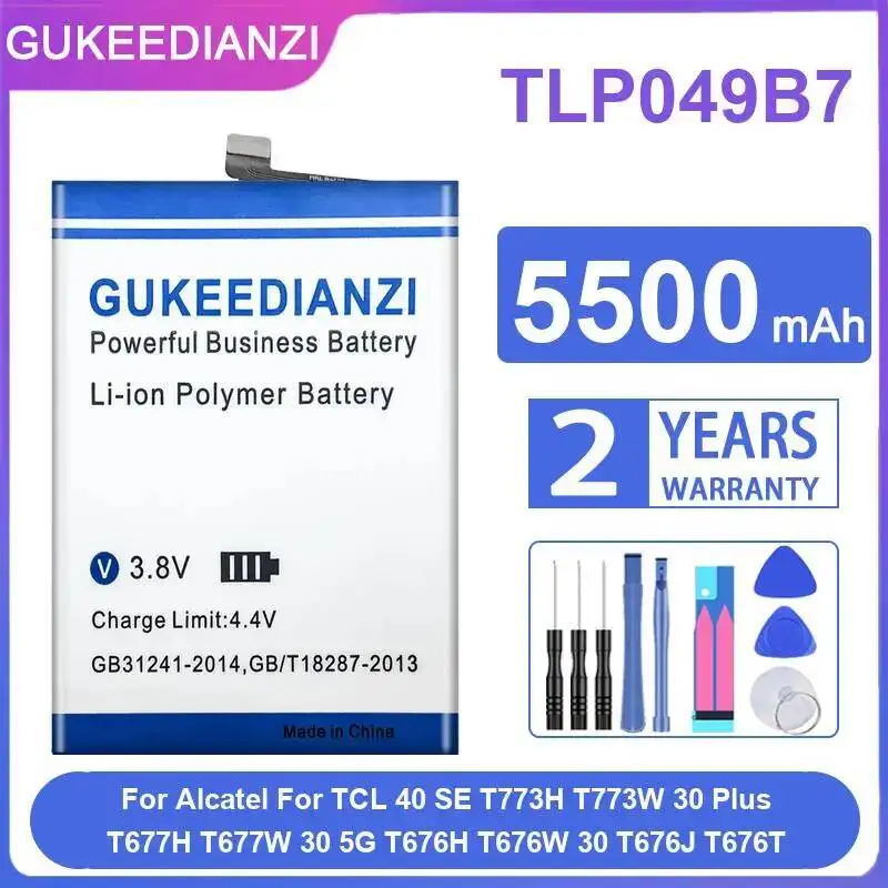 Аккумулятор для мобильного телефона TLP049B7 5500 мАч для Alcatel, TCL 40 SE, T773H, T773W, 30 Plus, T677H, T677W, 30 5G, T676H, T676W, 30, T676J, T676T
Аккумулятор для мобильного телефона TLP049B7 5500 мАч для Alcatel, TCL 40 SE, T773H, T773W, 30 Plus, T677H, T677W, 30 5G, T676H, T676W, 30, T676J, T676T