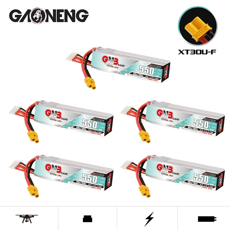 5Pcs GNB LiPo Battery 3S 550mAh 90C/180C For TINY8X Blade Inductrix FPV QX2 120S Beta75S Drone Quadcopter Parts 11.1V Battery
5Pcs GNB LiPo Battery 3S 550mAh 90C/180C For TINY8X Blade Inductrix FPV QX2 120S Beta75S Drone Quadcopter Parts 11.1V Battery