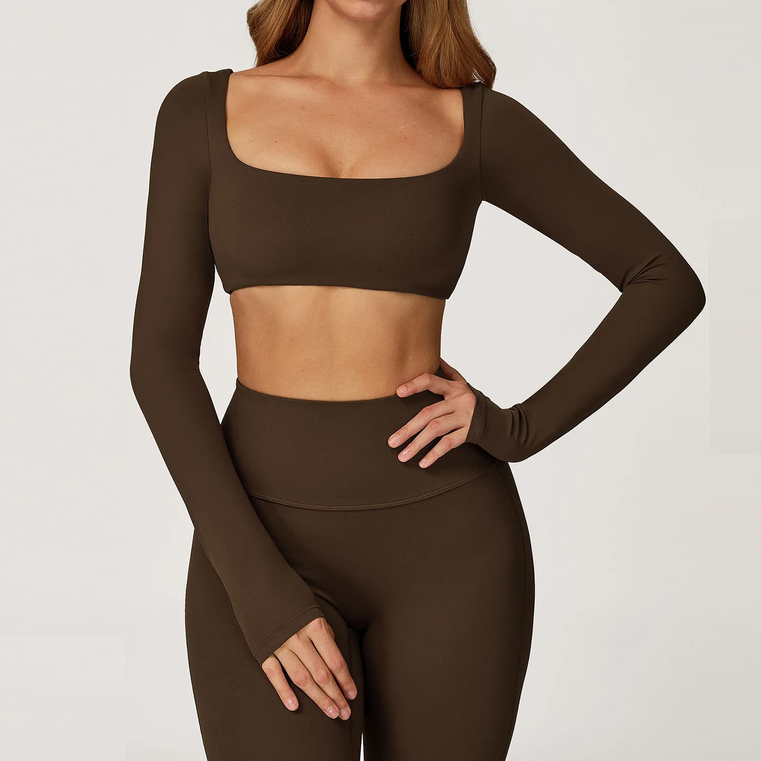 Nude-Feel Long Sleeve Yoga T-Shirt With Pads- Breathable Sports Top For Women, Running, Gym Wear & Workout Fitness Clothes
Nude-Feel Long Sleeve Yoga T-Shirt With Pads- Breathable Sports Top For Women, Running, Gym Wear & Workout Fitness Clothes