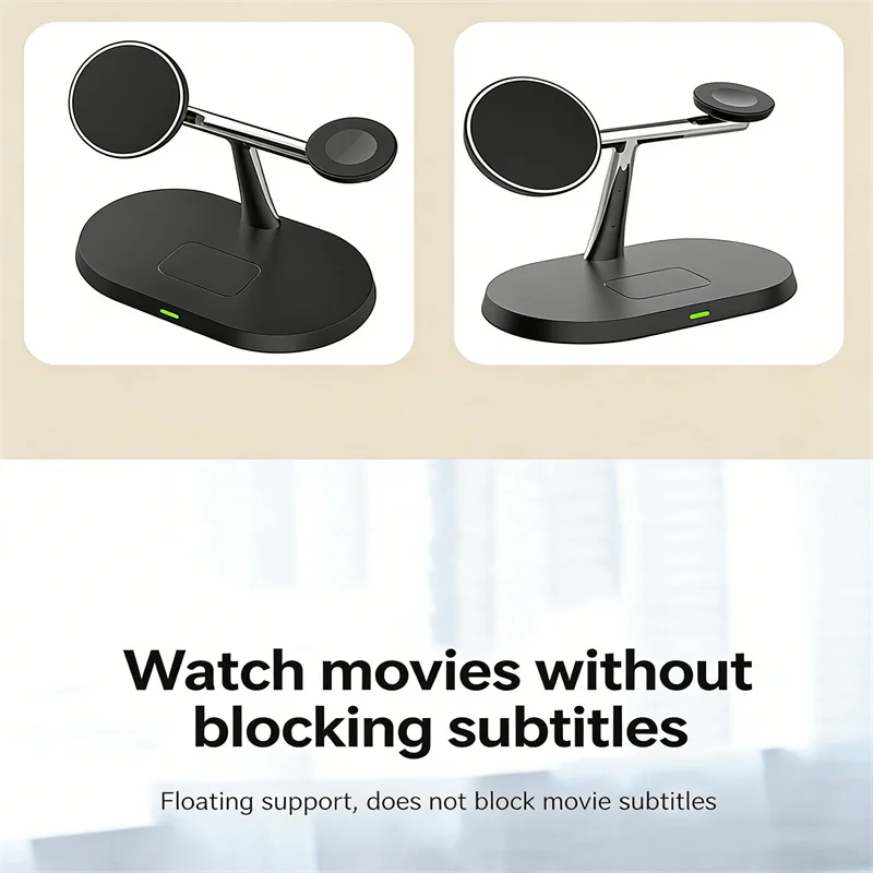 Магнитная беспроводная зарядная станция 3-в-1 для Magsafe iPhone 16/15/14/13/12, Apple Watch 8/7 и Airpods Pro: быстрая зарядка
Магнитная беспроводная зарядная станция 3-в-1 для Magsafe iPhone 16/15/14/13/12, Apple Watch 8/7 и Airpods Pro: быстрая зарядка